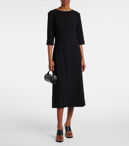 The Row Solene wool-blend midi dress
