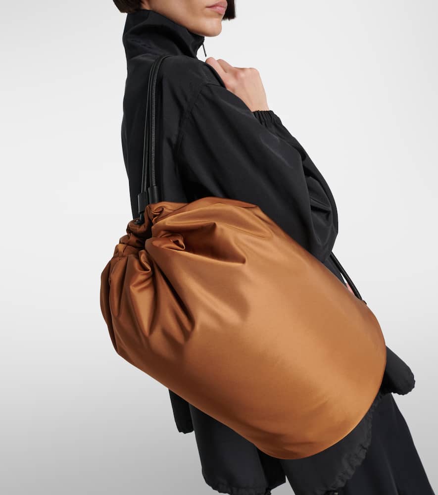 The Row Sporty leather-trimmed backpack