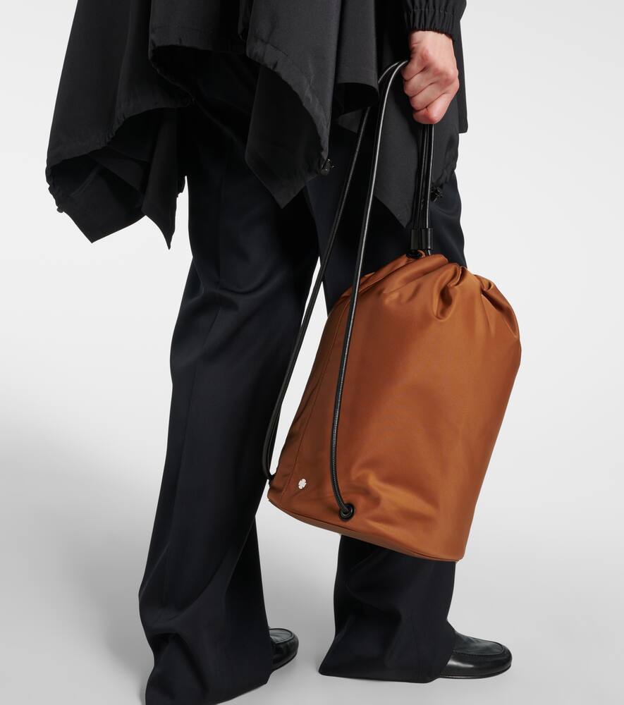 The Row Sporty leather-trimmed backpack