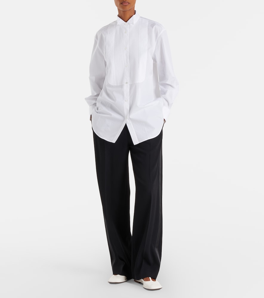 The Row Square leather ballet flats
