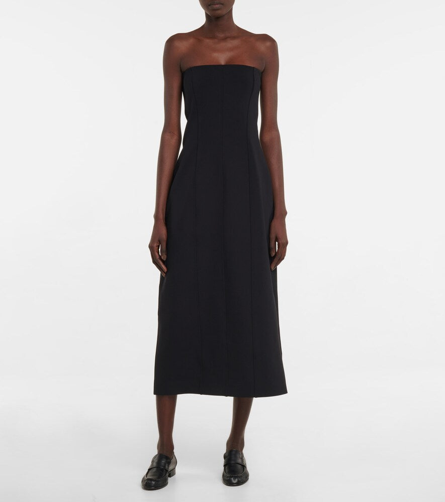 The Row Strapless midi dress