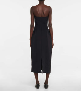 The Row Strapless midi dress