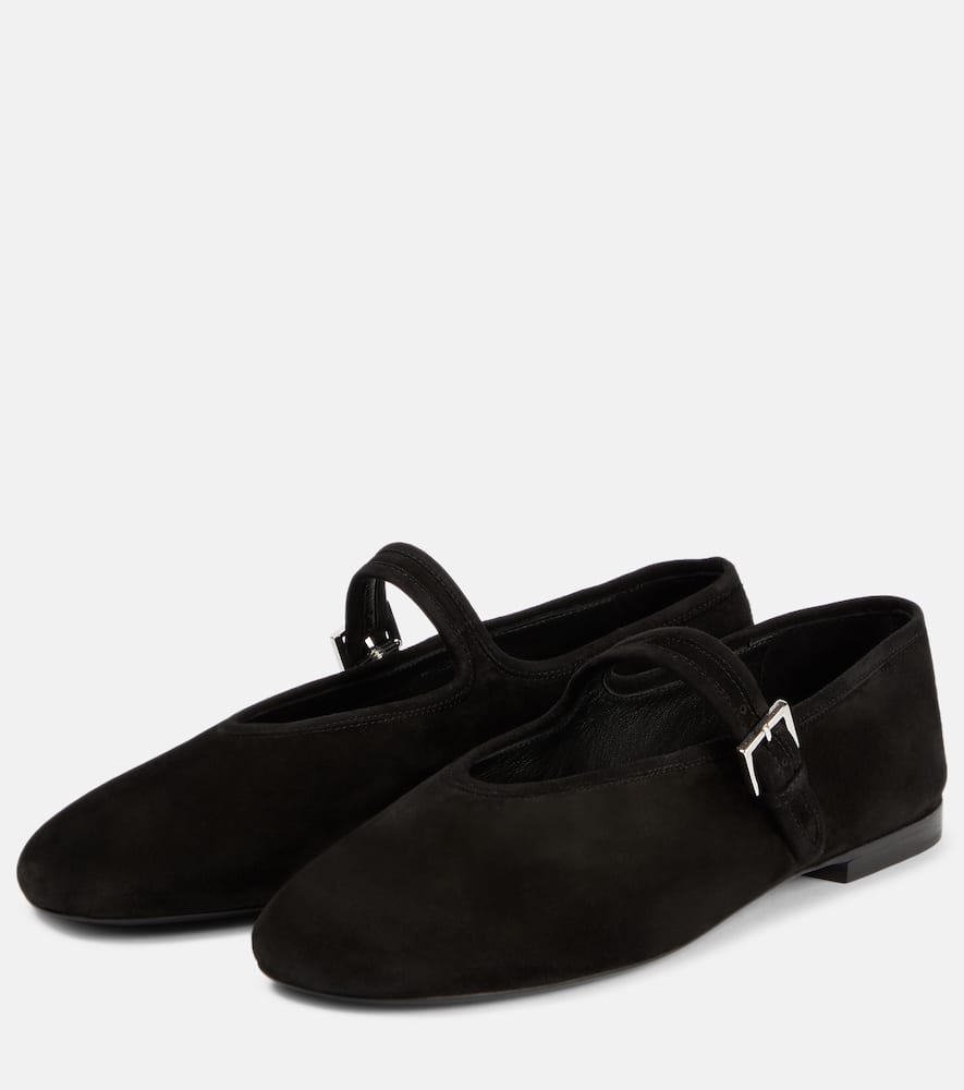 The Row Suede ballet flats