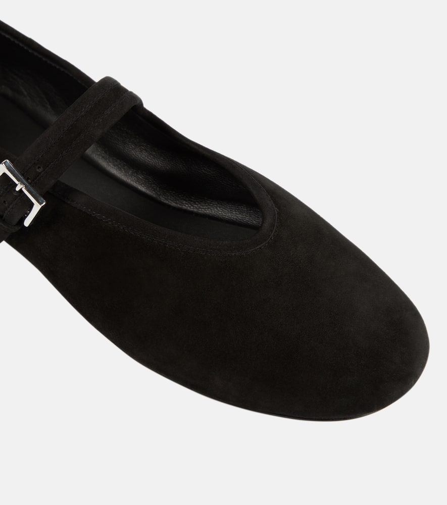 The Row Suede ballet flats