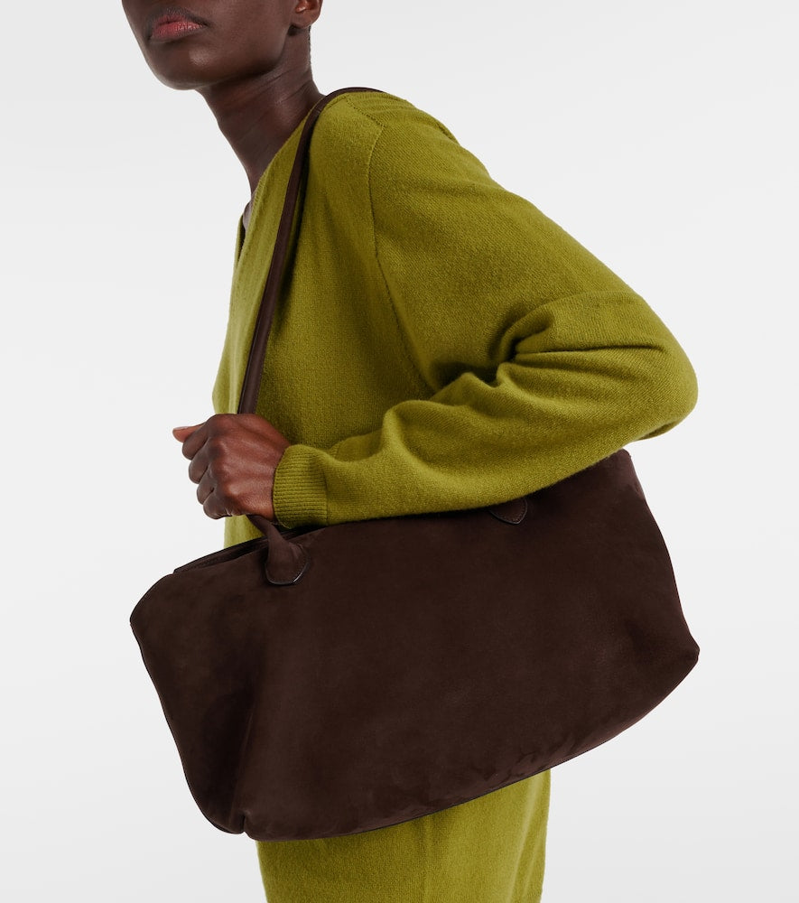 The Row Terrasse suede shoulder bag