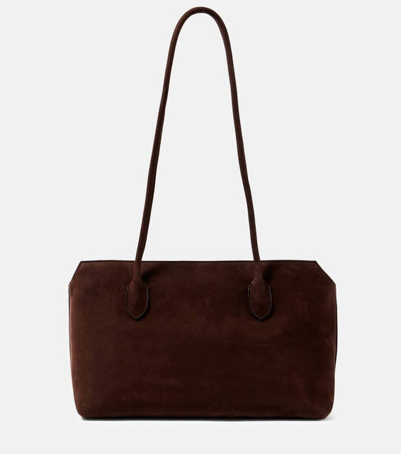 The Row Terrasse suede shoulder bag. Shop The Row Shoulder Bags for women now.