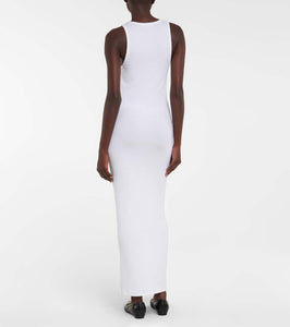 The Row Tikea ribbed-knit maxi dress