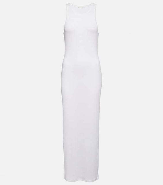 The Row Tikea ribbed-knit maxi dress