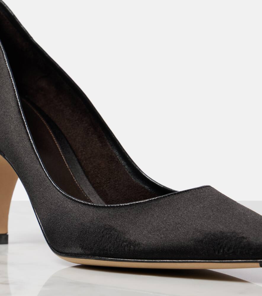 The Row Uxor satin pumps