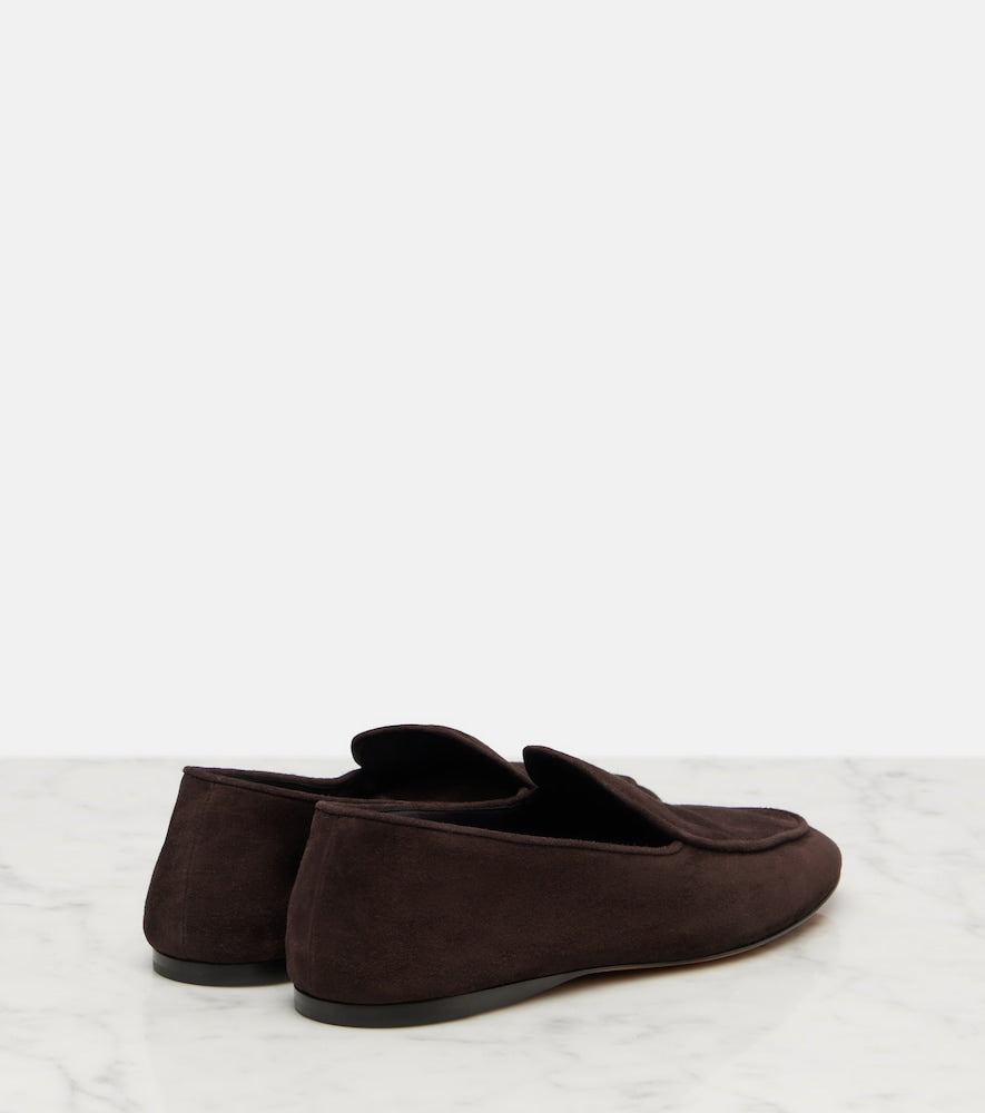 Brown The Row Awar suede loafers - Loafers