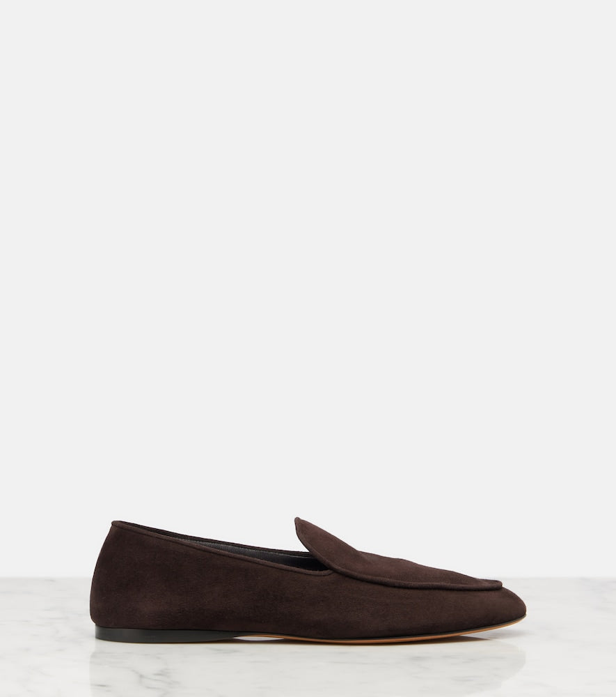 Brown The Row Awar suede loafers - Loafers