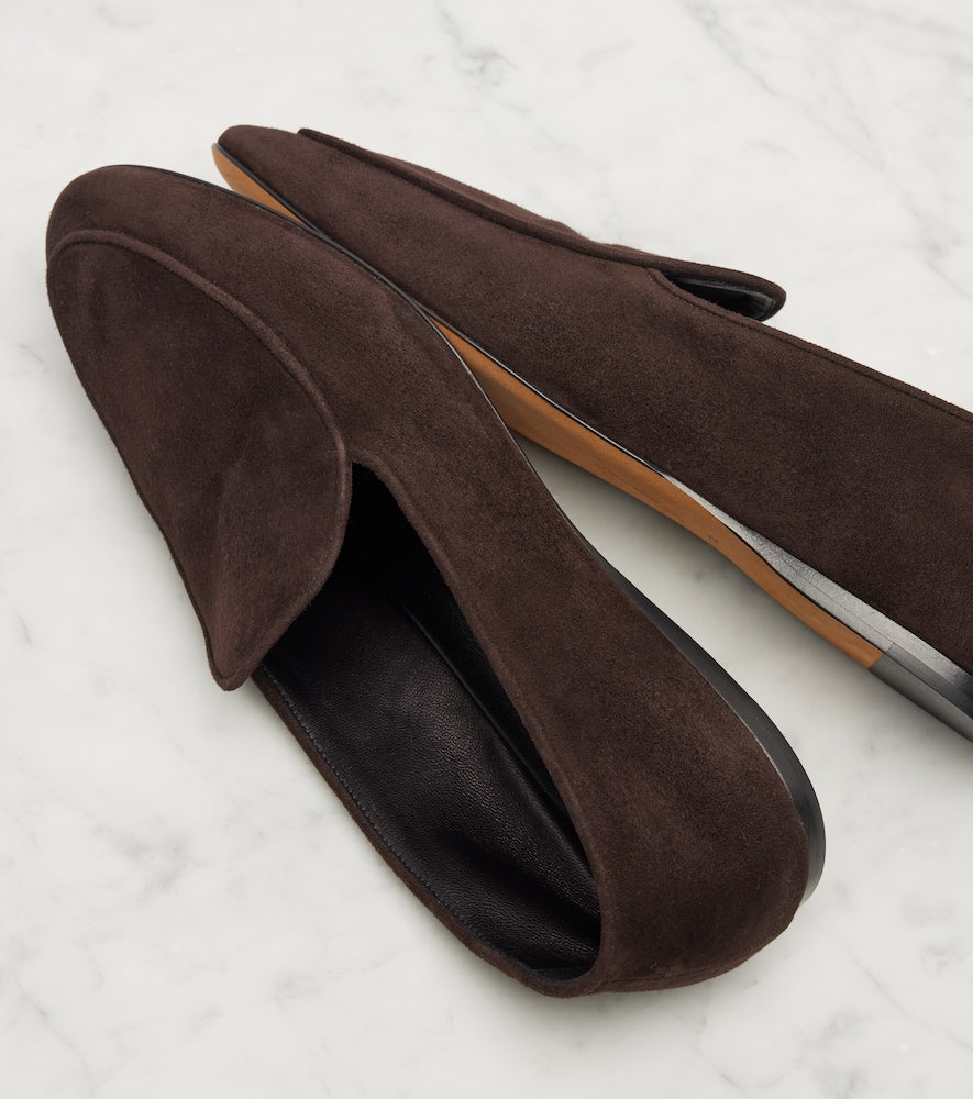 Brown The Row Awar suede loafers - Loafers