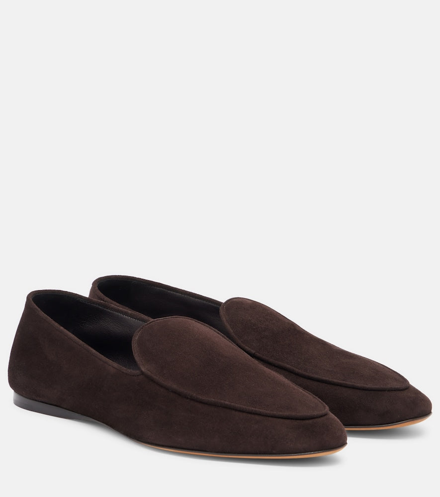 Brown The Row Awar suede loafers - Loafers