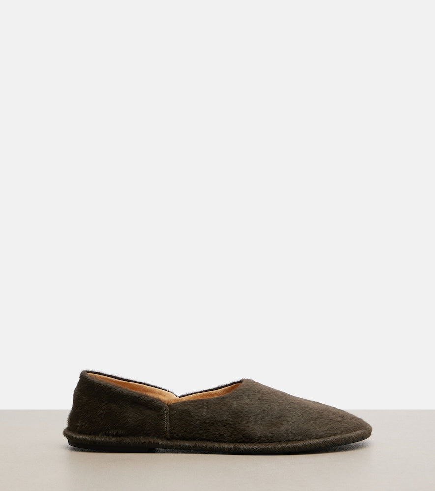 The Row Canal calf hair slip-on shoes (Brown) - Ballerina Flats
