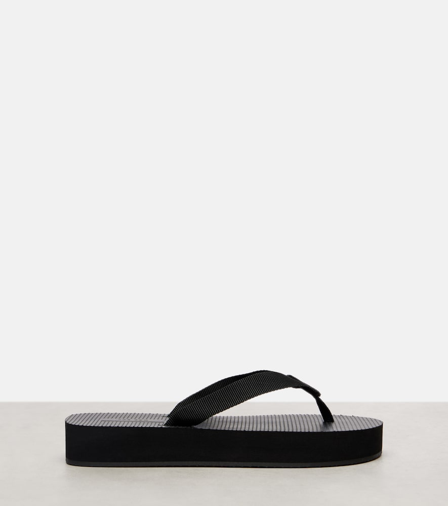 The Row Dune platform thong sandals - Black Flat Sandals