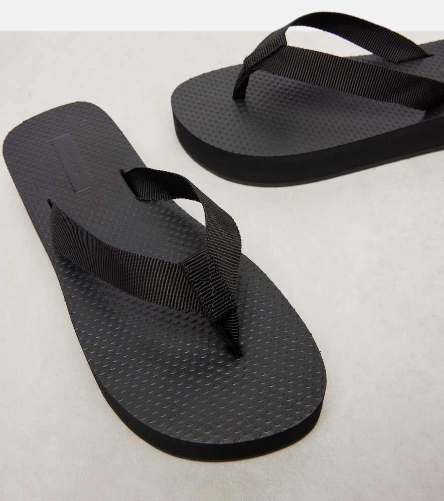 The Row Dune platform thong sandals - Black Flat Sandals