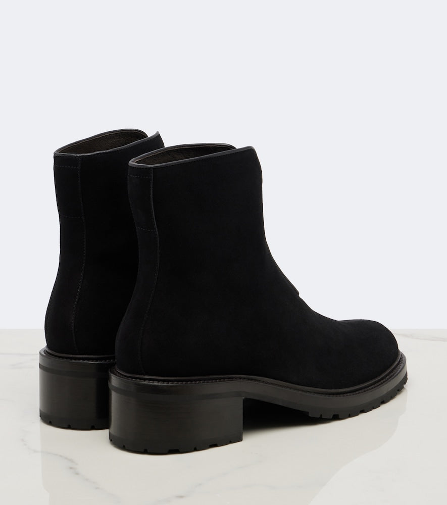 The Row Hike suede ankle boots in Black - Flat Boots
