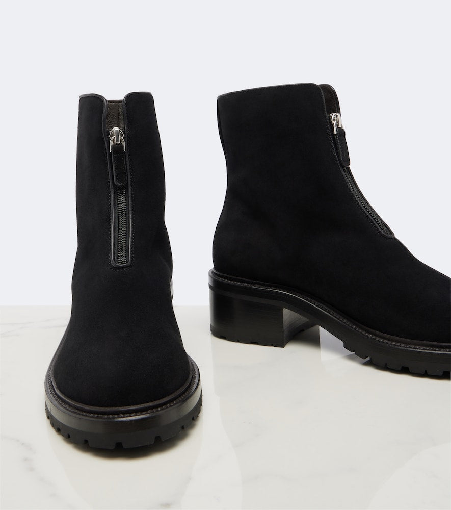 The Row Hike suede ankle boots in Black - Flat Boots