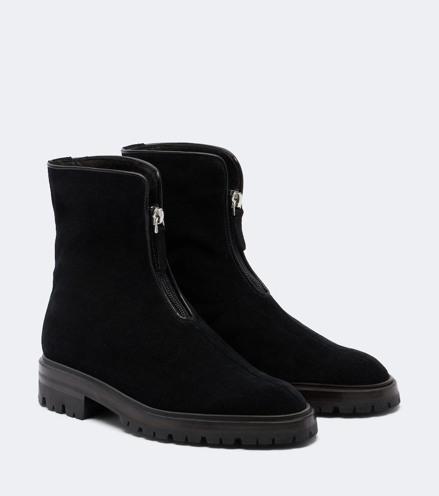 The Row Hike suede ankle boots in Black - Flat Boots