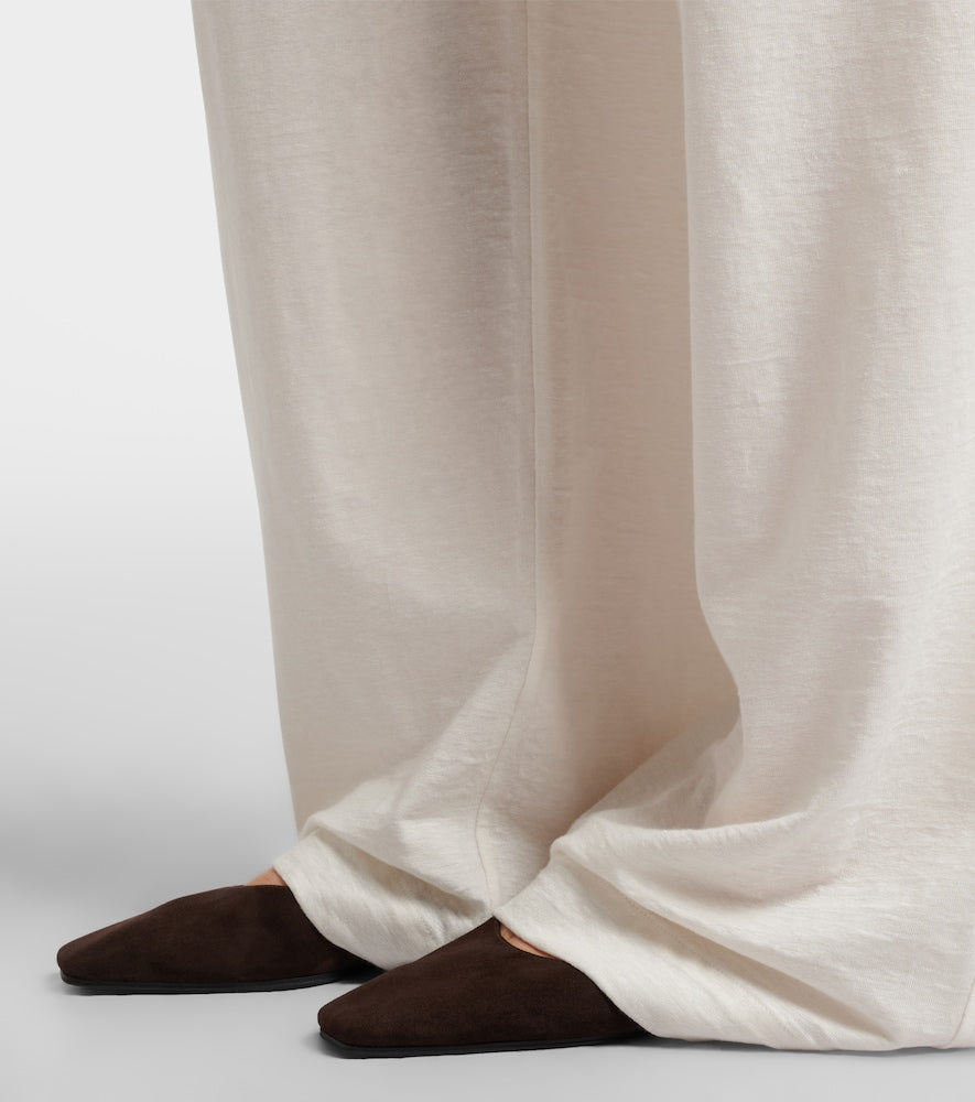The Row June suede mules - Brown Mules