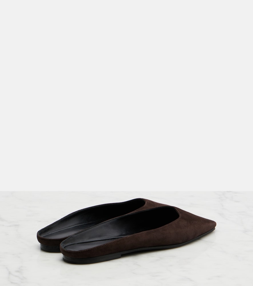 The Row June suede mules - Brown Mules