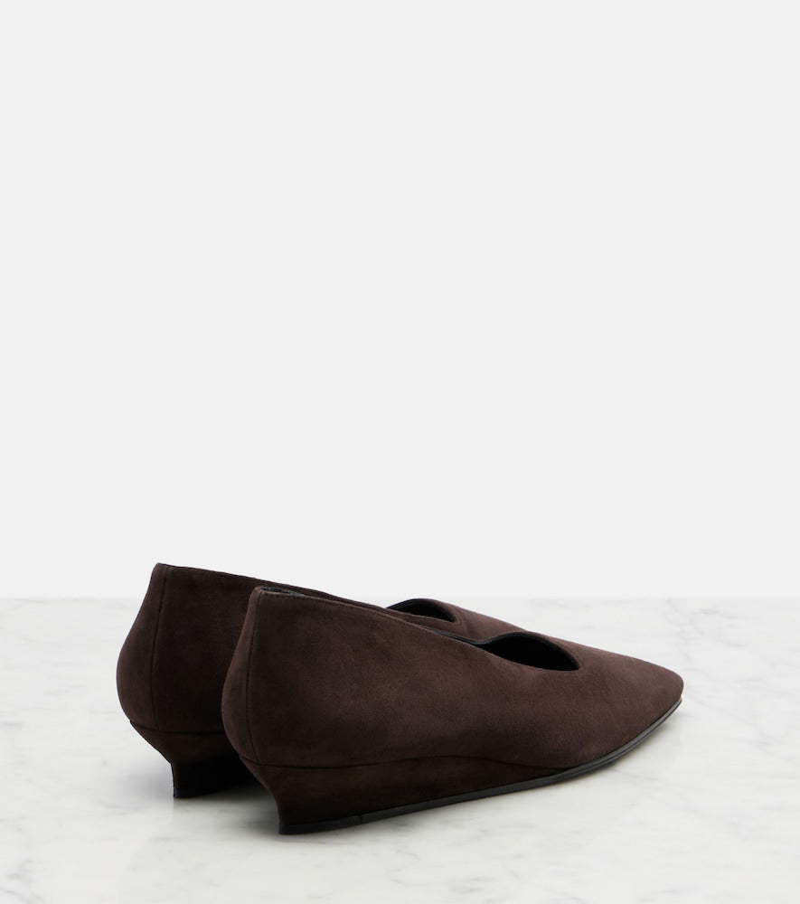The Row June suede wedges in Brown - Mid Heel Pumps