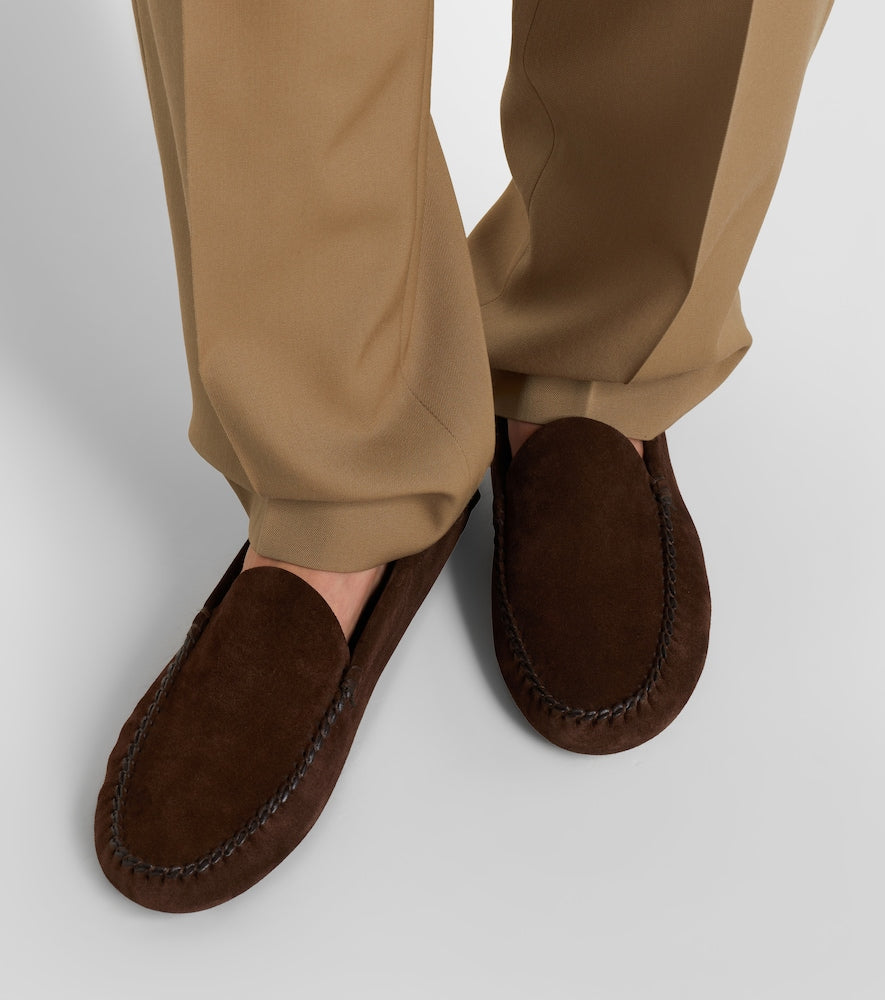 The Row Lucca suede loafers (Brown) - Loafers