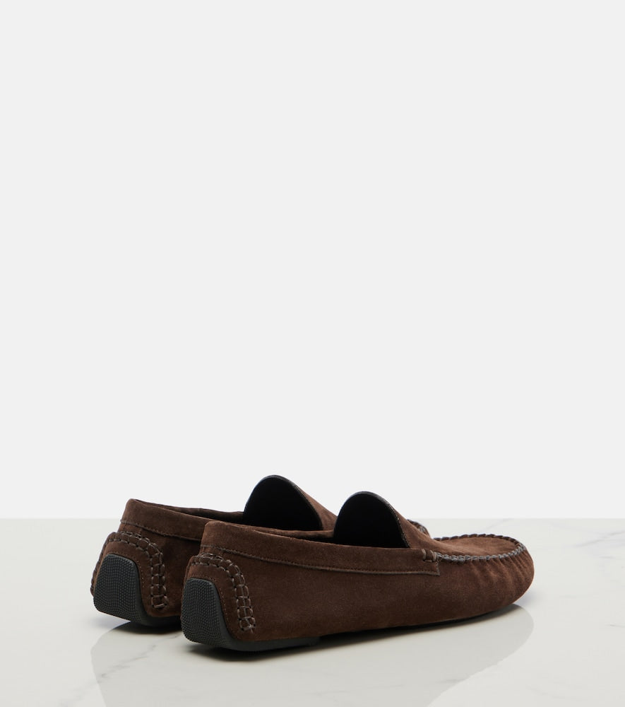 The Row Lucca suede loafers (Brown) - Loafers