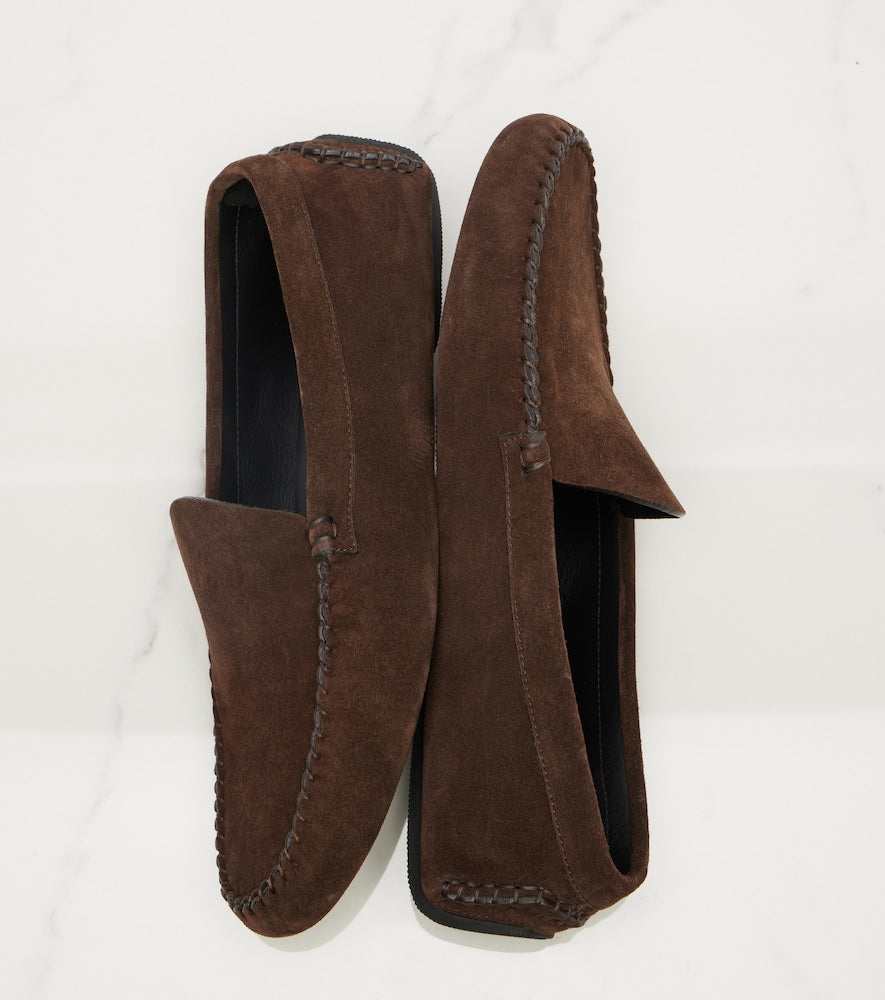 The Row Lucca suede loafers (Brown) - Loafers