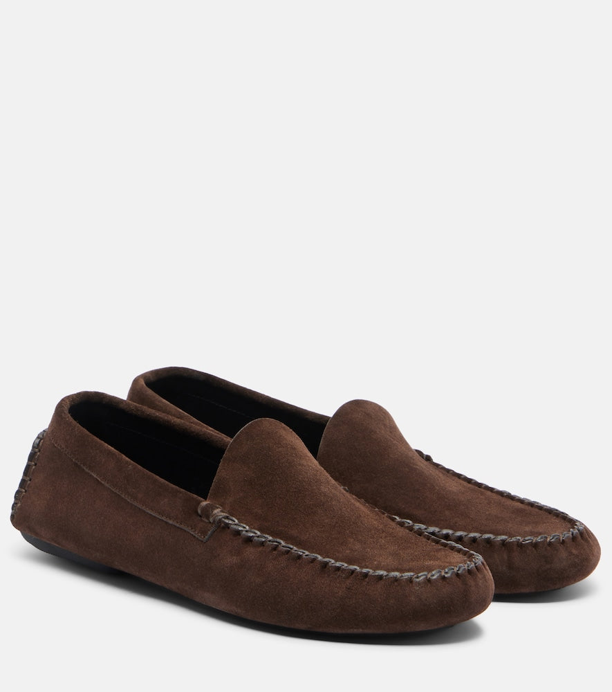 The Row Lucca suede loafers (Brown) - Loafers