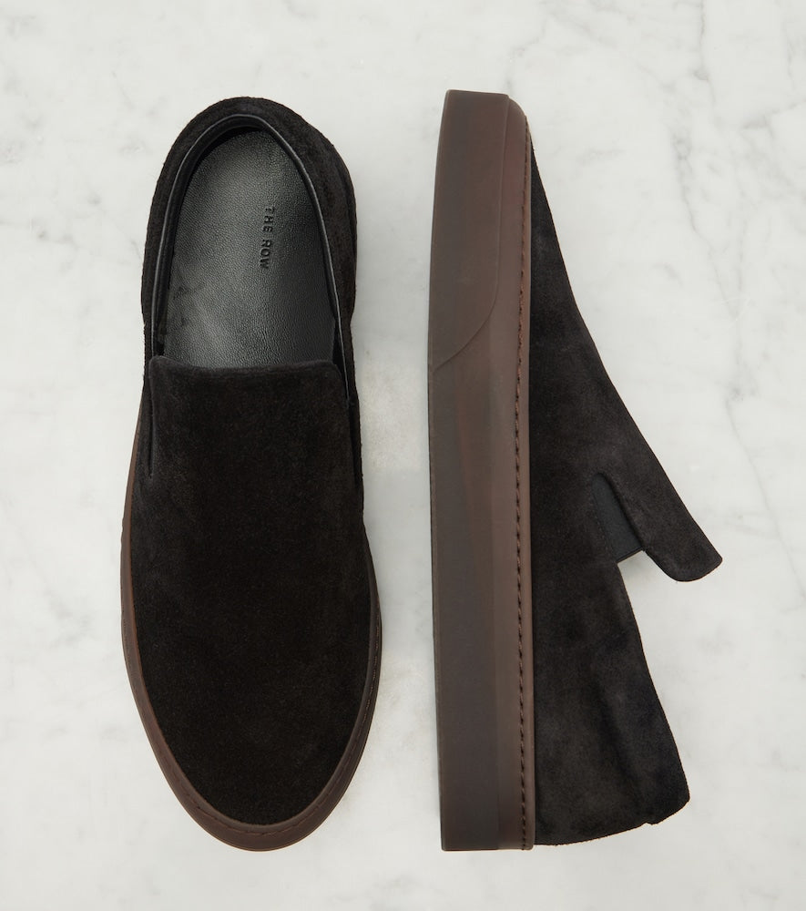 Black The Row MH suede slip-on shoes - Low-Top Sneakers