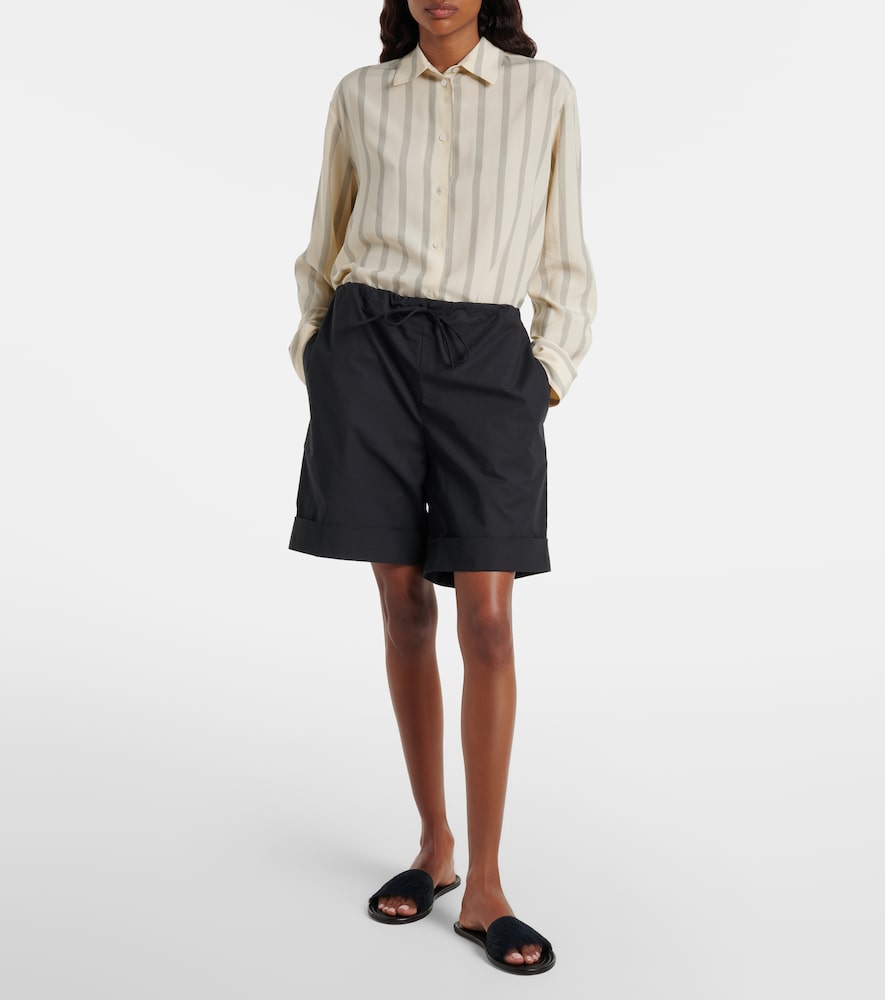 The Row Malick calf hair slides in Blue - Slides