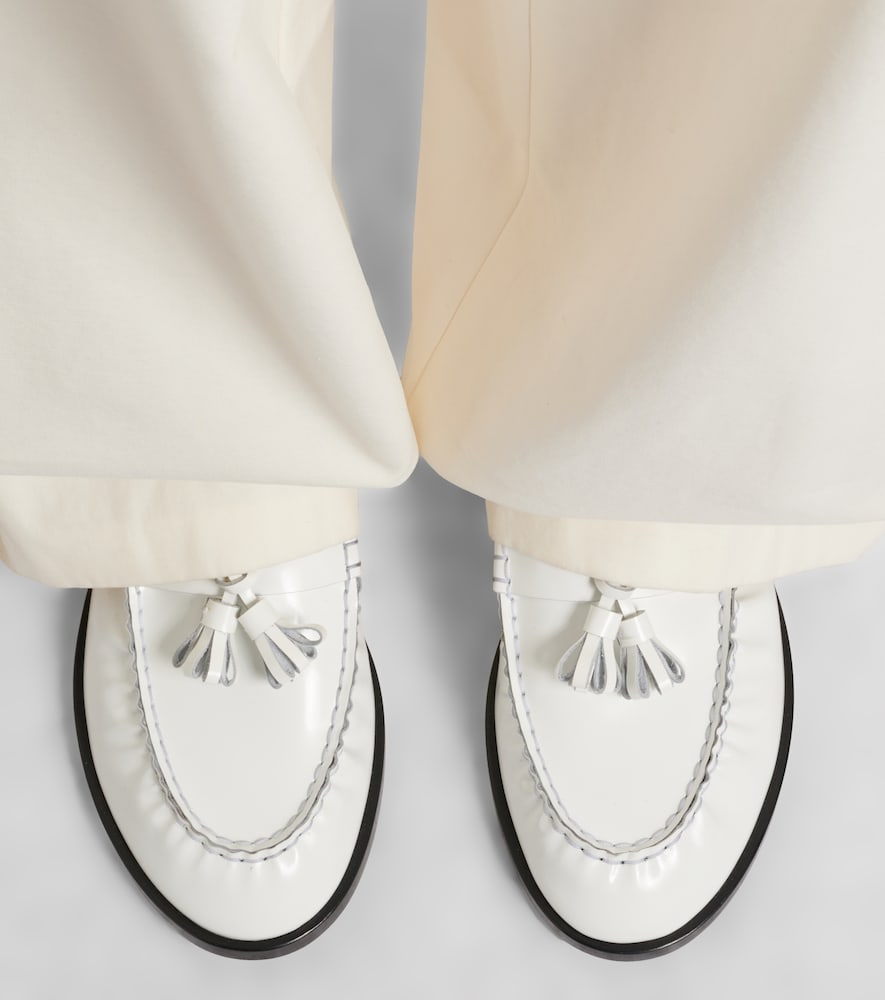The Row Mens leather loafers - White Loafers