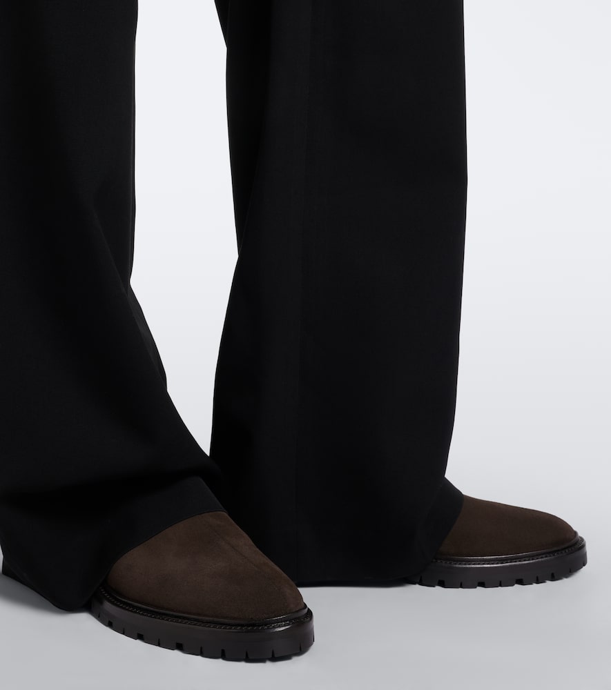 The Row Moto suede ankle boots (Brown) - Flat Boots