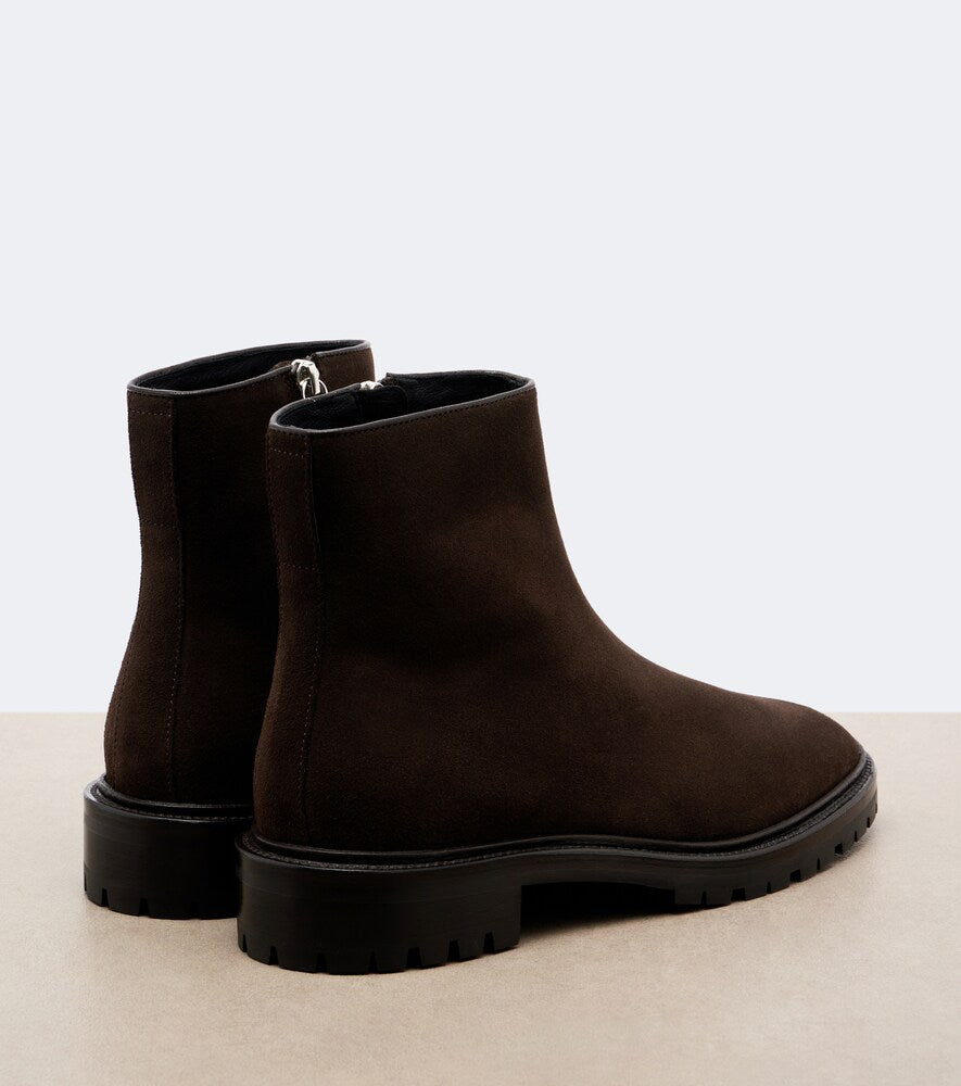 The Row Moto suede ankle boots (Brown) - Flat Boots