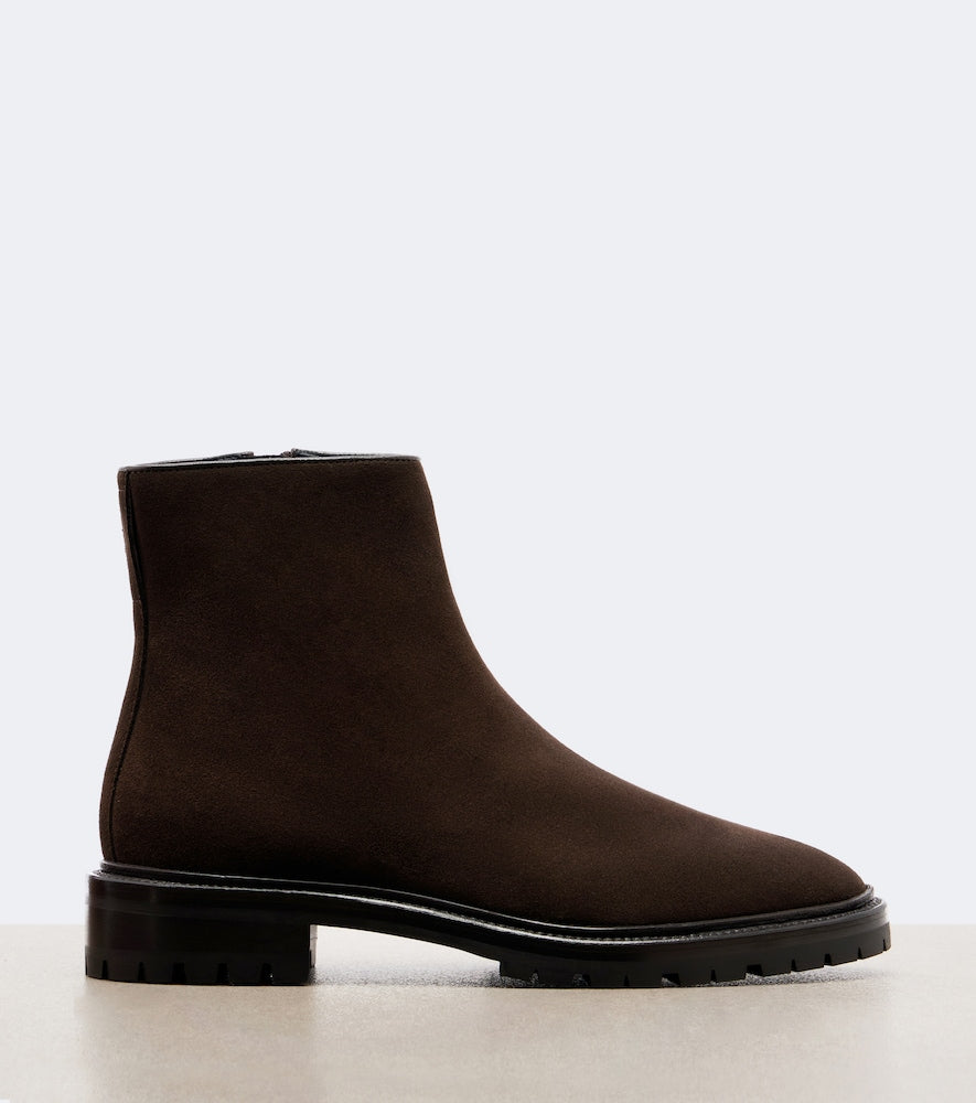 The Row Moto suede ankle boots (Brown) - Flat Boots
