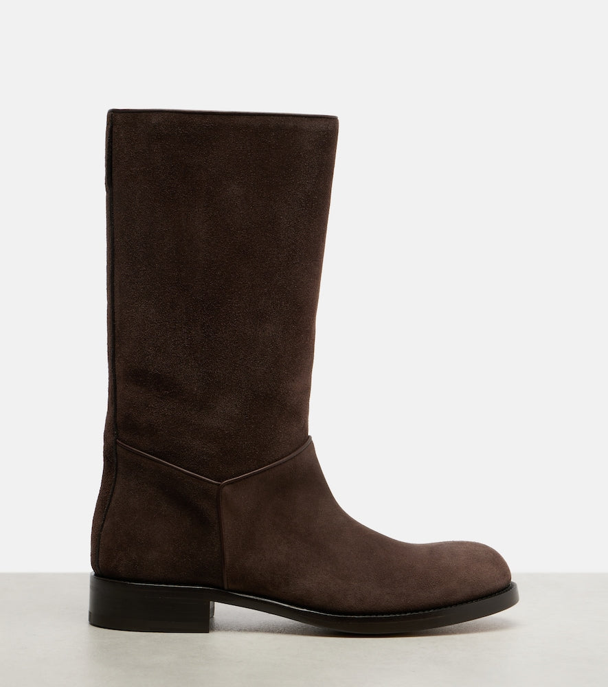 The Row Nobilis Riding leather knee-high boots (Brown) - Flat Boots