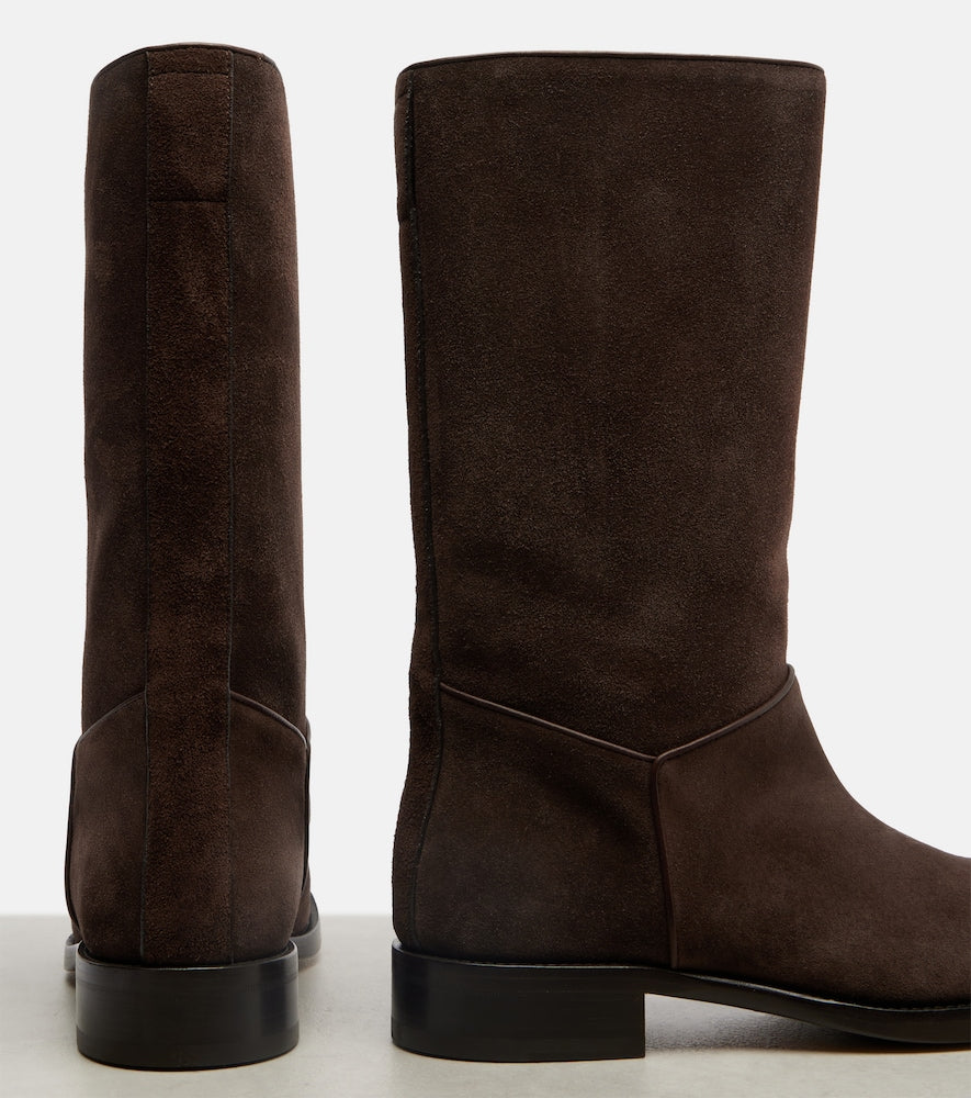 The Row Nobilis Riding leather knee-high boots (Brown) - Flat Boots