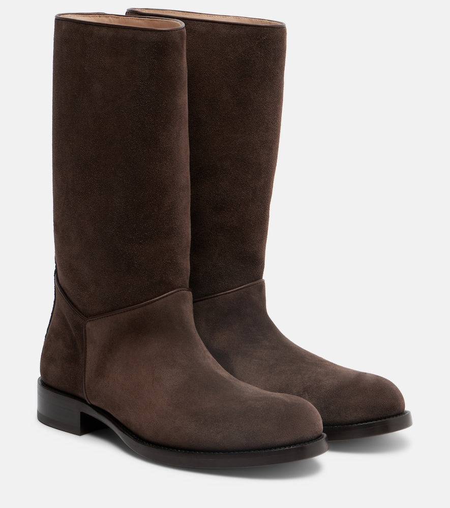 The Row Nobilis Riding leather knee-high boots (Brown) - Flat Boots