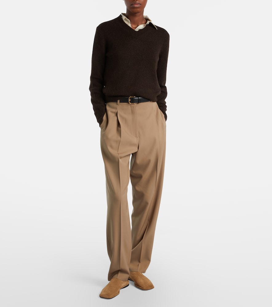 The Row Piper suede mules - Beige Mules