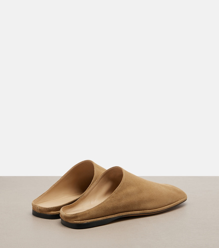 The Row Piper suede mules - Beige Mules