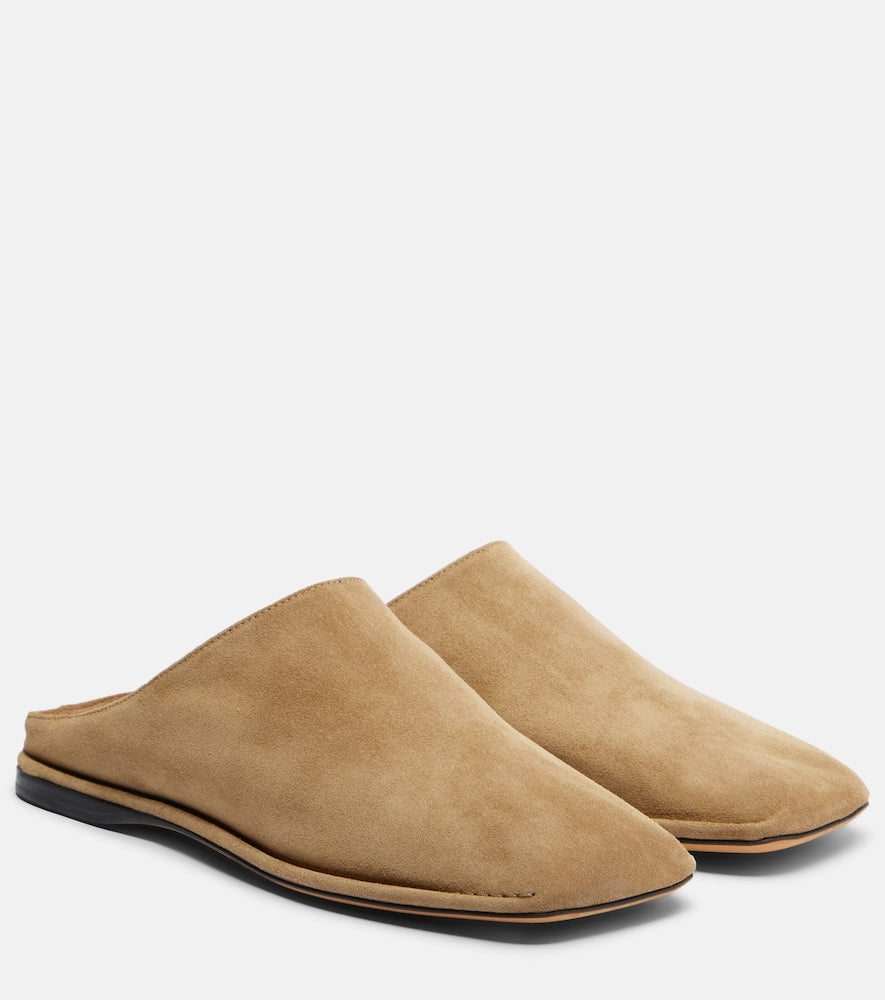 The Row Piper suede mules - Beige Mules
