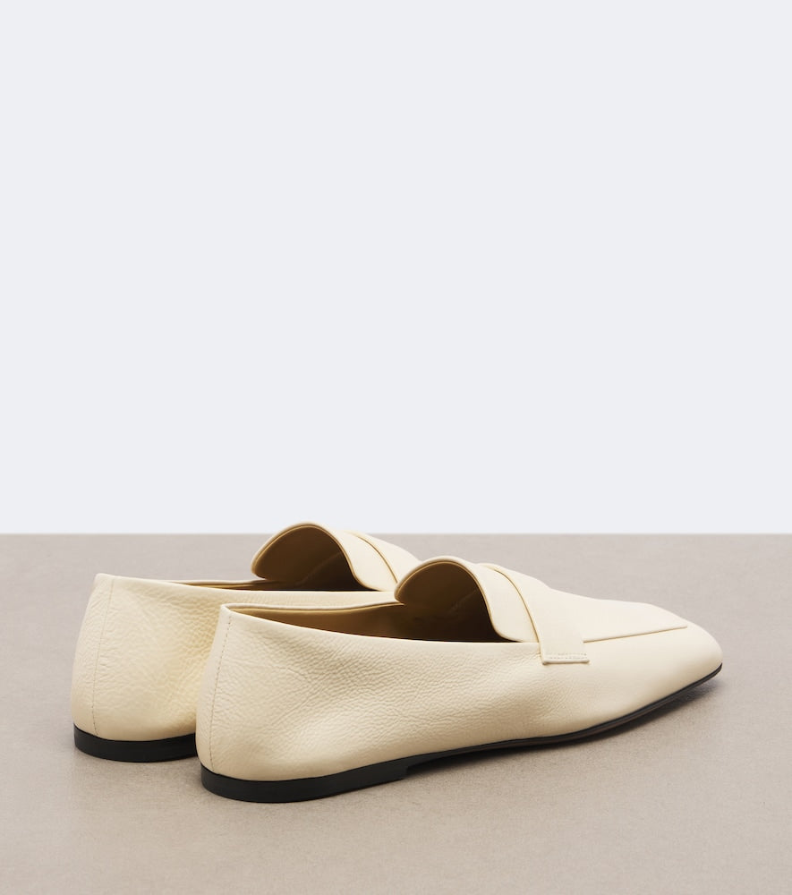 The Row Soft leather loafers - White Loafers