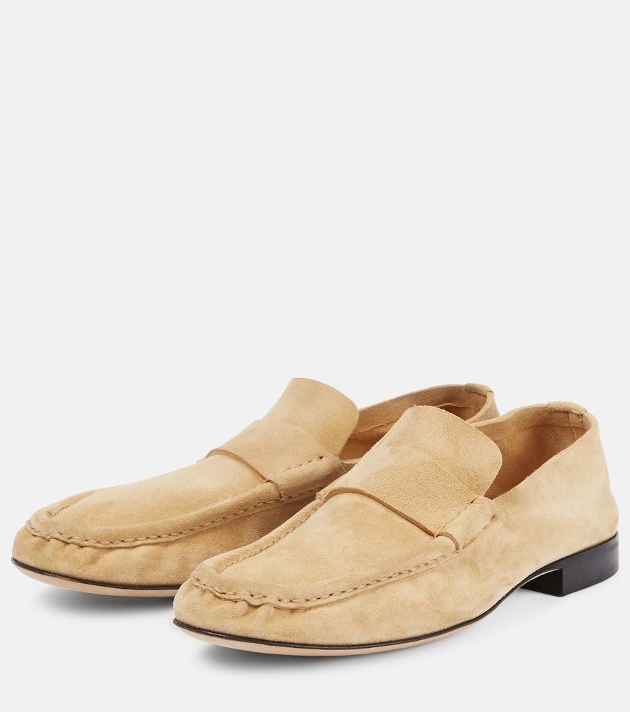The Row Soft suede loafers (Beige) - Loafers