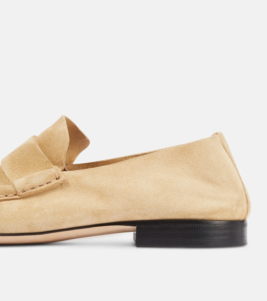 The Row Soft suede loafers (Beige) - Loafers