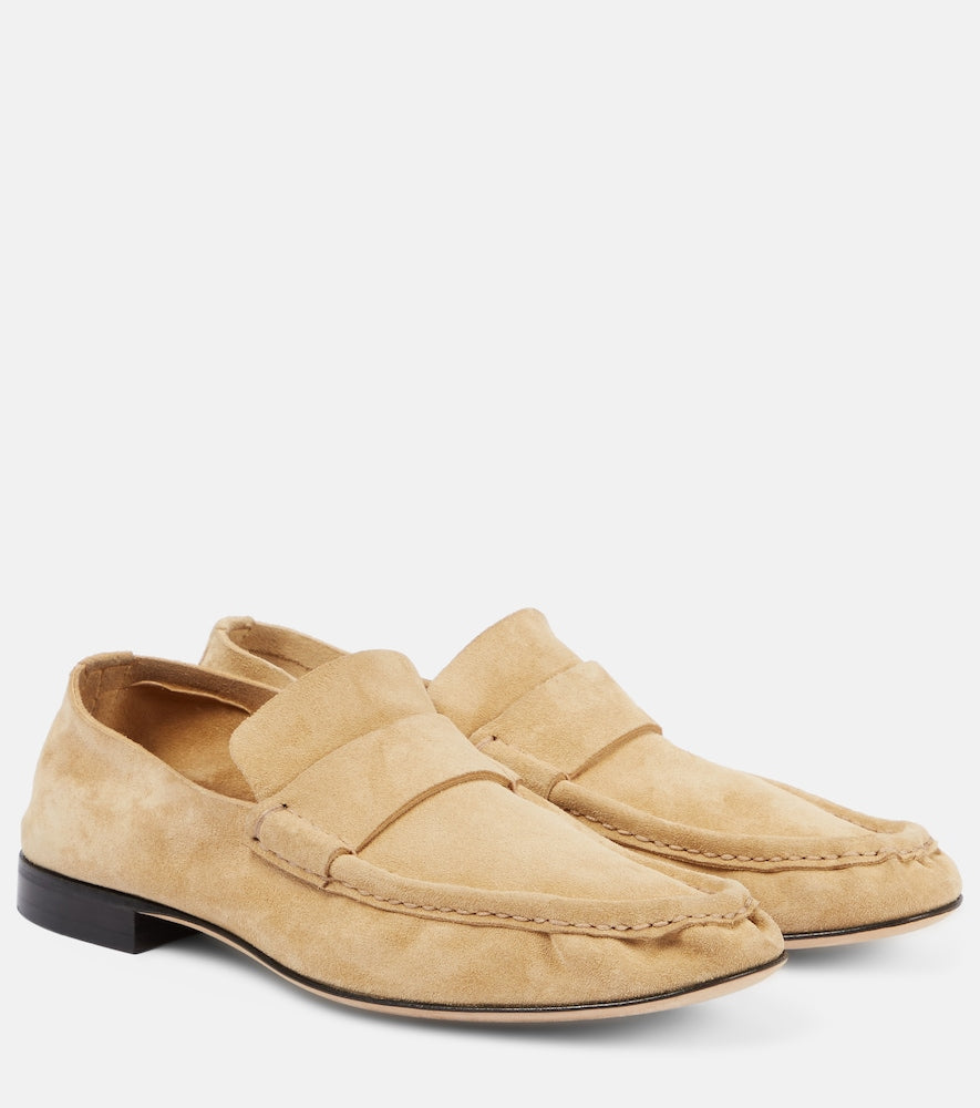 The Row Soft suede loafers (Beige) - Loafers