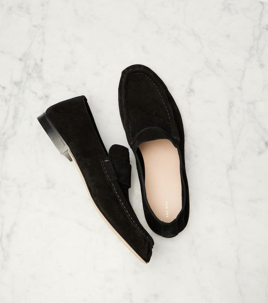 Black The Row Soft suede loafers - Loafers