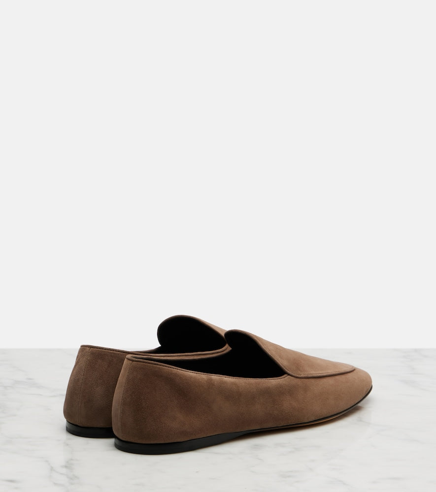 The Row Soft suede loafers - Brown Loafers