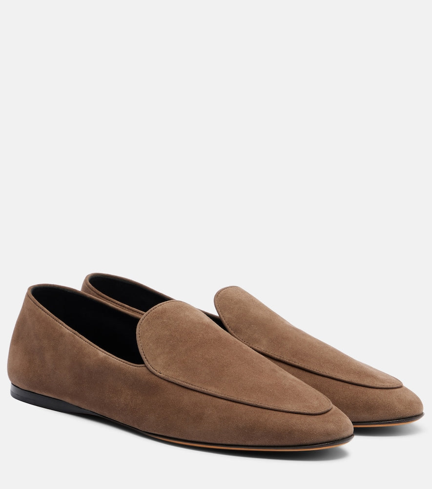 The Row Soft suede loafers - Brown Loafers