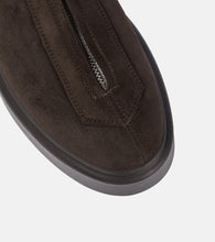 The Row Zipped Boot 1 suede ankle boots